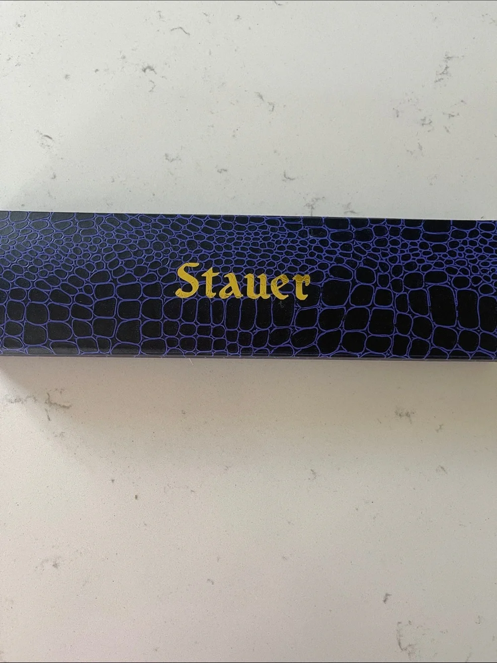 Stauer Castille Gold Foil Swarovski Crystals  Watch Men Leather Band